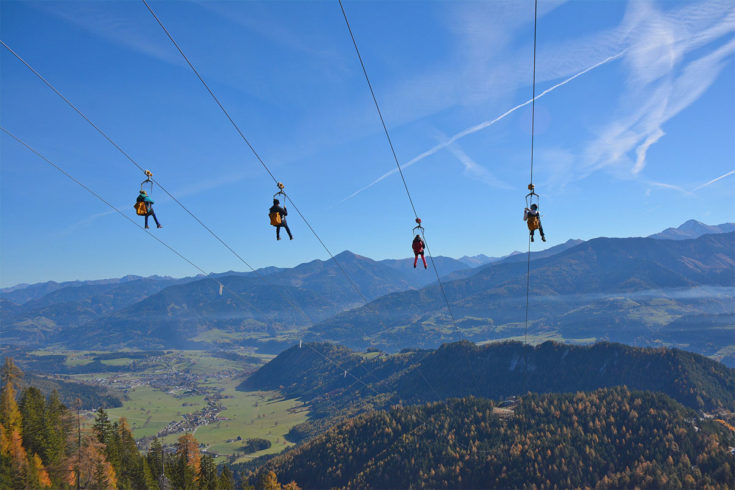 Zipline - Sommerurlaub in der Region Schladming-Dachstein